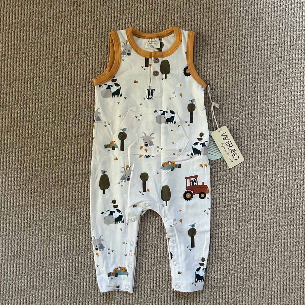 NWT Viverano Sleeveless Baby Jumpsuit 6-12mo